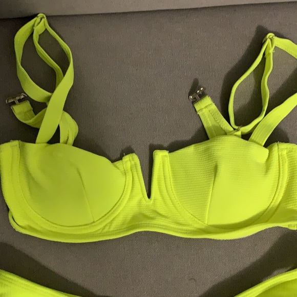 neon yellow sunny bunny bikini medium - Picture 2 of 3